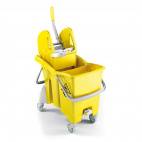 Ведро TTSAction Pro Tec, 30 л., желтое, с отжимом, на колесах